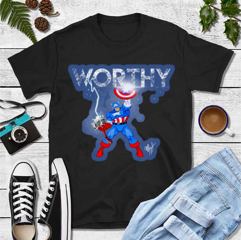Top Mjolnir Captain America Worthy Hammer shirt 4 - Top Mjolnir Captain America Worthy Hammer shirt