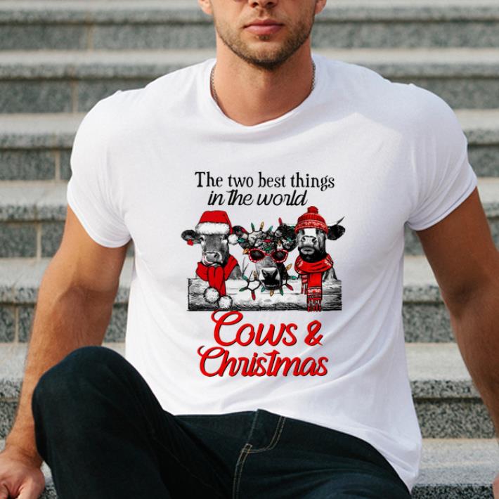 Top The two best thing in the world Cows and Christmas shirt 4 - Top The two best thing in the world Cows and Christmas shirt