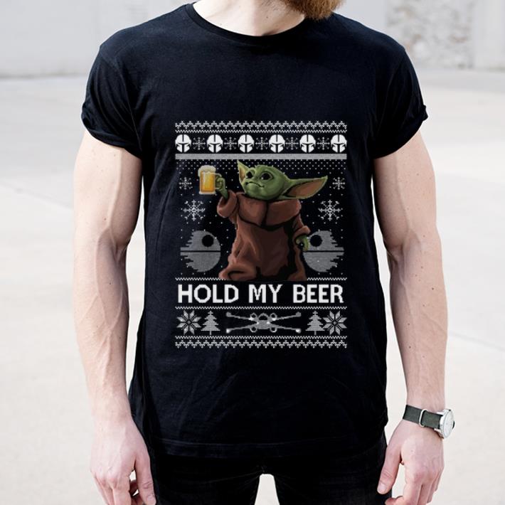 Awesome Baby Yoda hold my beer ugly christmas shirt 4 - Awesome Baby Yoda hold my beer ugly christmas shirt