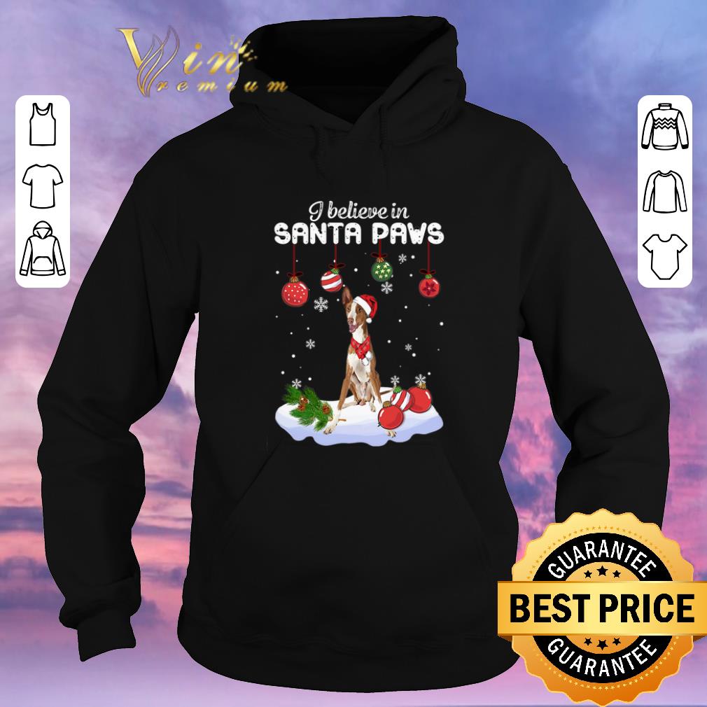 Awesome Christmas Ibizan Hound i believe in Santa paws shirt 4 - Awesome Christmas Ibizan Hound i believe in Santa paws shirt