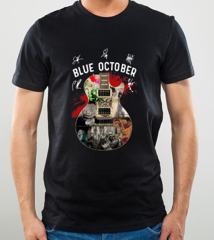 Awesome Guitar Blue October Signatures shirt 4 - Awesome Guitar Blue October Signatures shirt