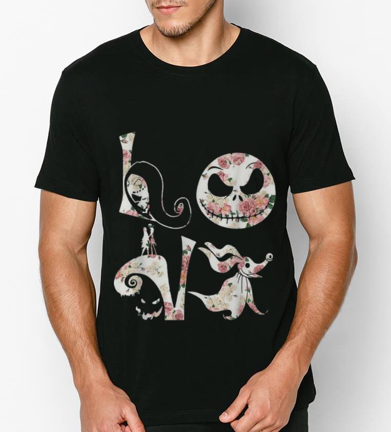 Awesome LOVE Nightmare Before Christmas Jack Skellington Flower shirt 4 - Awesome LOVE Nightmare Before Christmas Jack Skellington Flower shirt