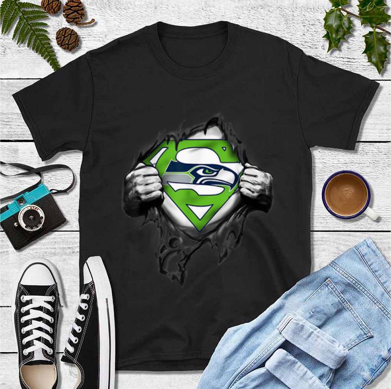 Awesome Merry Christmas Superman Seattle Seahawk Inside shirt 4 - Awesome Merry Christmas Superman Seattle Seahawk Inside shirt