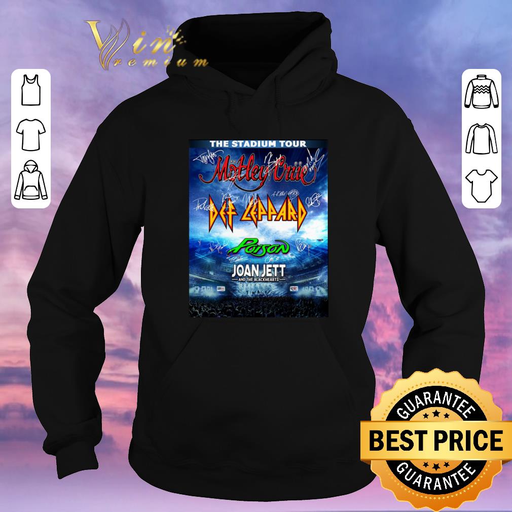 Awesome The stadium tour Motley Crue Def Leppard Poison Joan Jett signed shirt sweater 4 - Awesome The stadium tour Motley Crue Def Leppard Poison Joan Jett signed shirt sweater