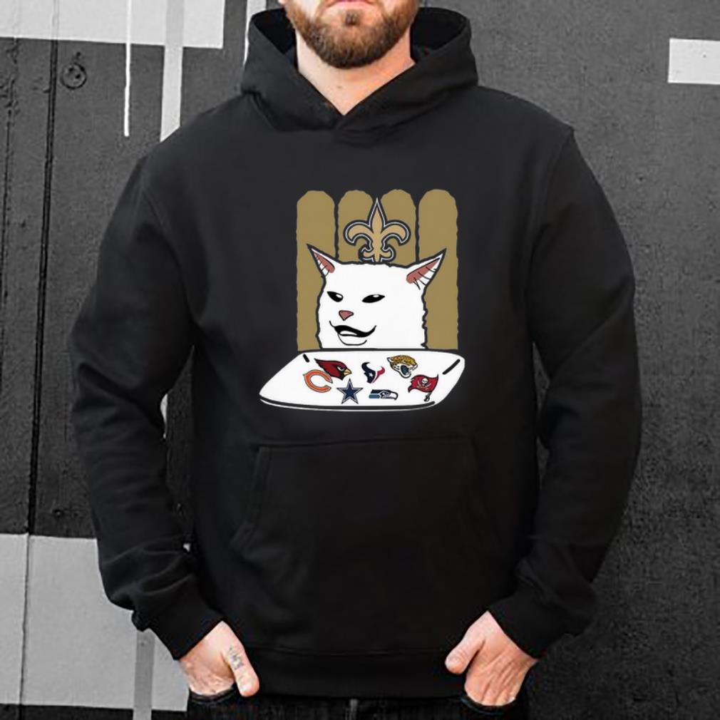 Awesome Woman Yelling At A Cat New Orleans Saints shirt 4 - Awesome Woman Yelling At A Cat New Orleans Saints shirt