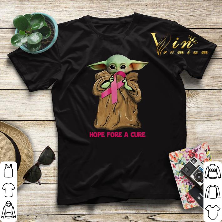 Baby Yoda hope fore a cure Breast Cancer shirt sweater 4 - Baby Yoda hope fore a cure Breast Cancer shirt sweater