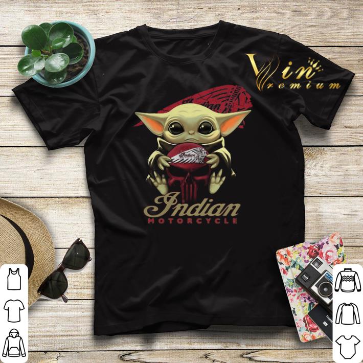 Baby Yoda hug Indian Motorcycle Star Wars shirt sweater 4 - Baby Yoda hug Indian Motorcycle Star Wars shirt sweater