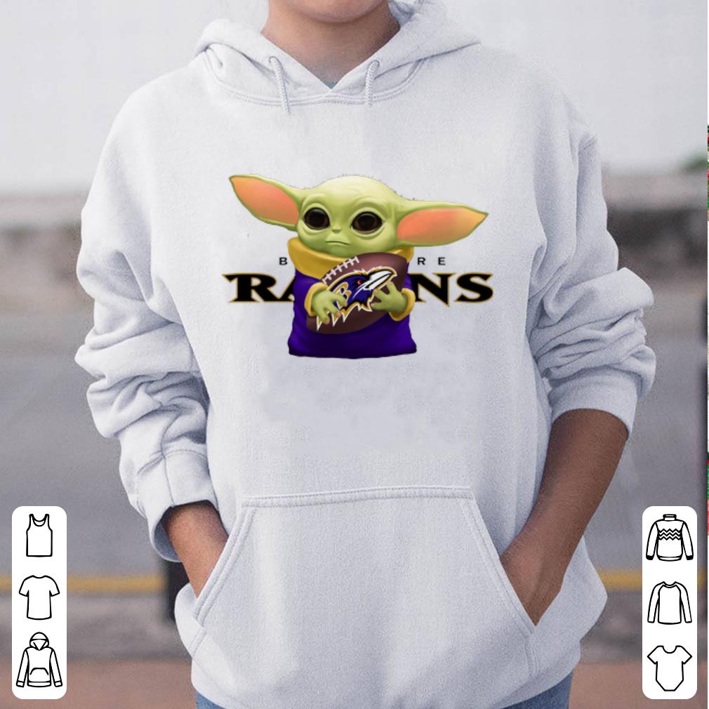 Beautiful Baby Yoda Hug Baltimore Ravens shirt 4 - Beautiful Baby Yoda Hug Baltimore Ravens shirt