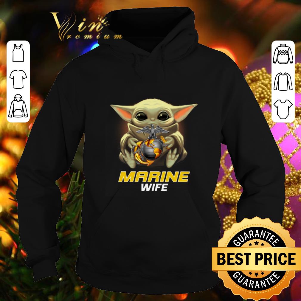 Best Star Wars Baby Yoda Hug United States Marine wife shirt 4 - Best Star Wars Baby Yoda Hug United States Marine wife shirt