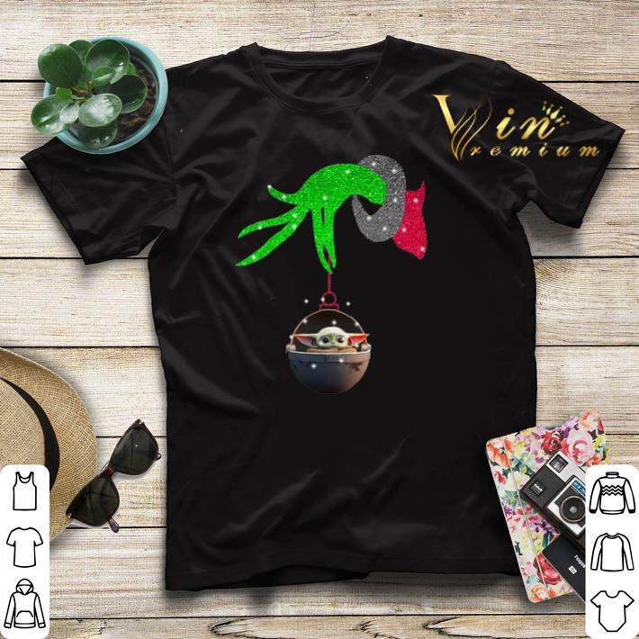 Christmas Grinch hand holding Baby Yoda shirt 4 - Christmas Grinch hand holding Baby Yoda shirt
