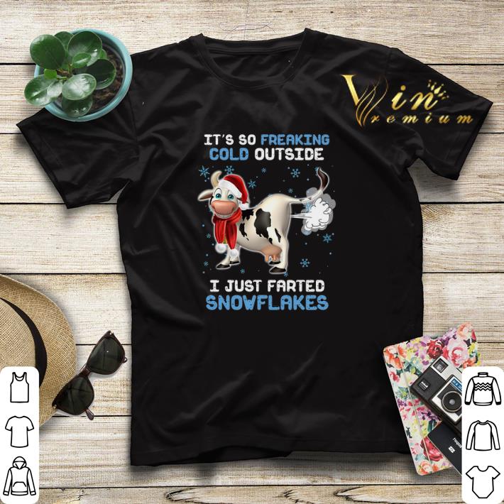 Cow it s so freaking cold outside i just farted snowflakes Christmas shirt sweater 4 - Cow it's so freaking cold outside i just farted snowflakes Christmas shirt sweater