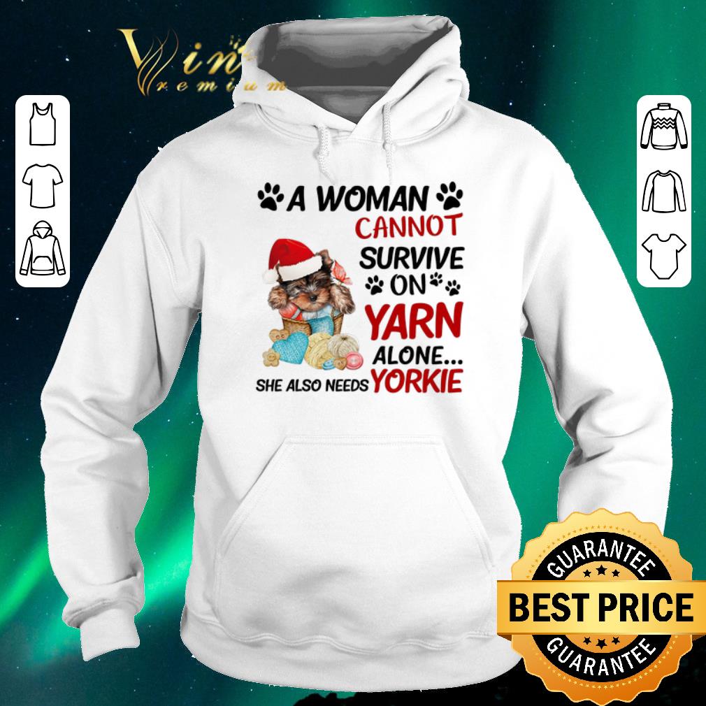 Funny A woman cannot survive on yarn alone she also needs Yorkie shirt sweater 4 - Funny A woman cannot survive on yarn alone she also needs Yorkie shirt sweater