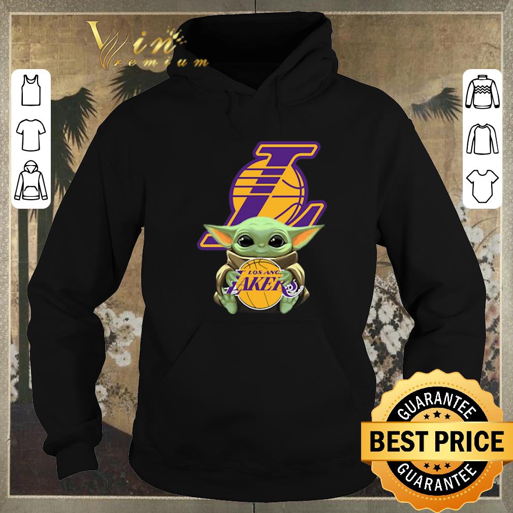 Funny Baby Yoda hug Los Angeles Lakers Star Wars Mandalorian shirt sweater 4 - Funny Baby Yoda hug Los Angeles Lakers Star Wars Mandalorian shirt sweater