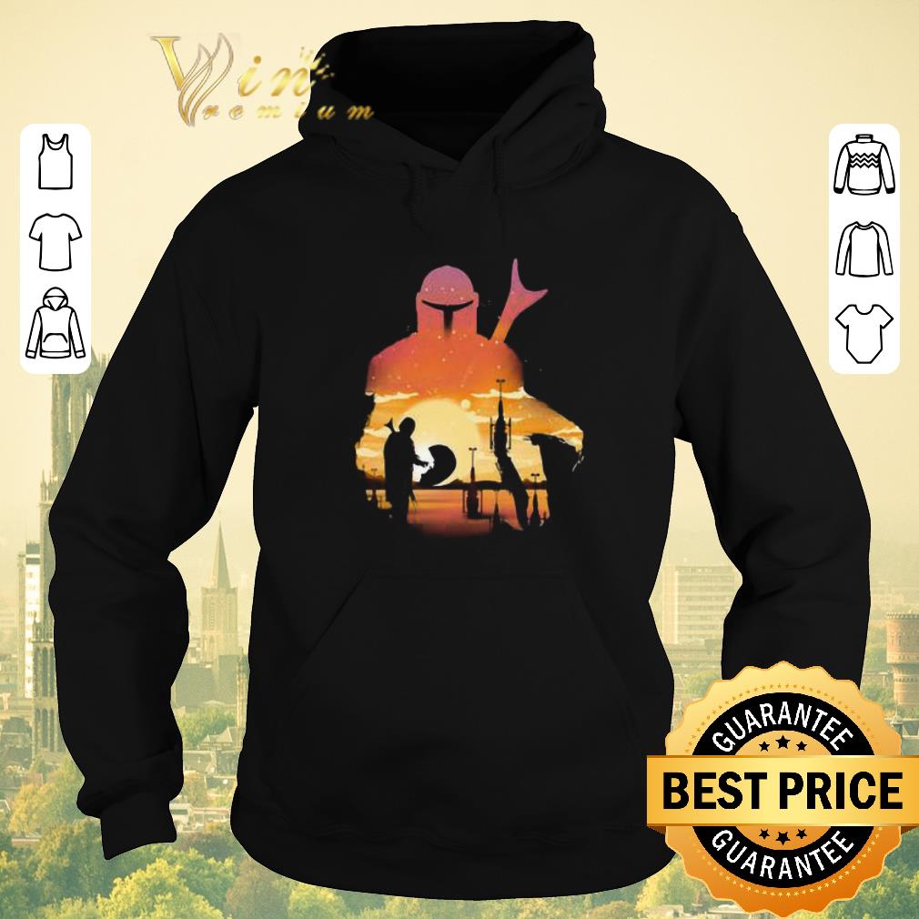 Funny Mando Sunset Mandalorian Baby Yoda shirt sweater 4 - Funny Mando Sunset Mandalorian Baby Yoda shirt sweater
