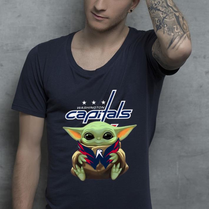 Great Baby Yoda Hug Washington Capitals NHL shirt 4 - Great Baby Yoda Hug Washington Capitals NHL shirt