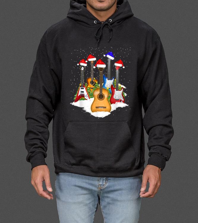Great Guitar Santa Hat Christmas Tree Funny Music Loves Xmas Gift sweater 4 - Great Guitar Santa Hat Christmas Tree Funny Music Loves Xmas Gift sweater