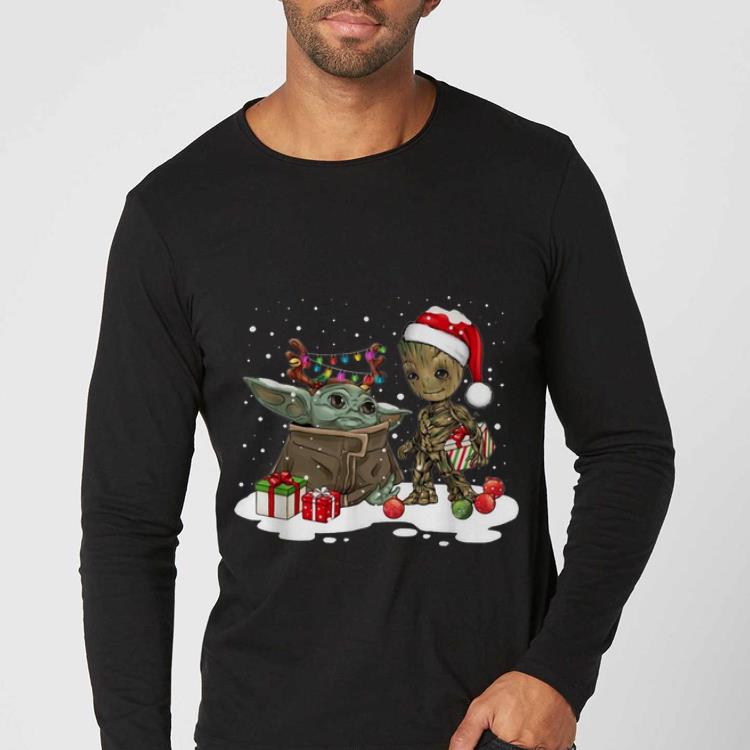 Hot Baby Yoda And Groot Santa Christmas shirt 4 - Hot Baby Yoda And Groot Santa Christmas shirt