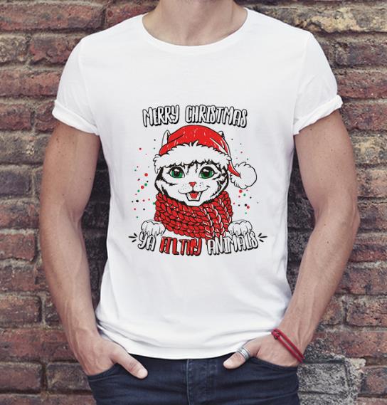 Hot Cat Merry Christmas Ya Filthy animals shirt 4 - Hot Cat Merry Christmas Ya Filthy animals shirt