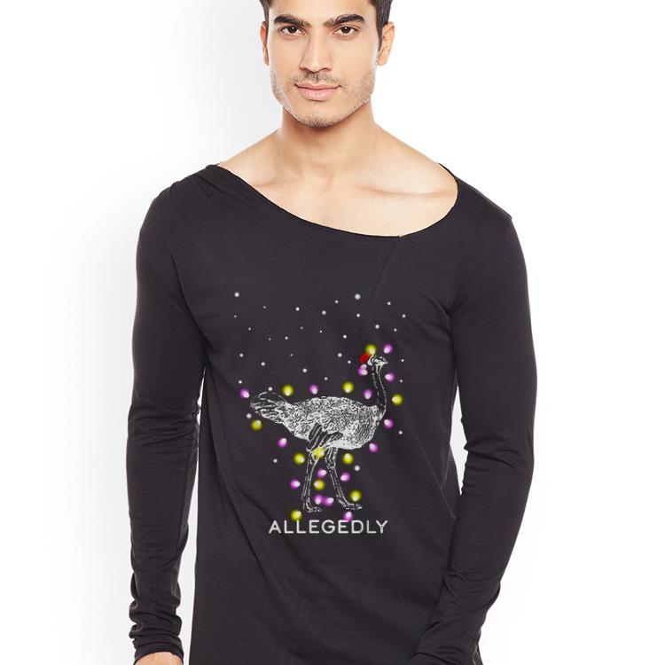Hot Ostrich Santa Allegedly Christmas light shirt 4 - Hot Ostrich Santa Allegedly Christmas light shirt