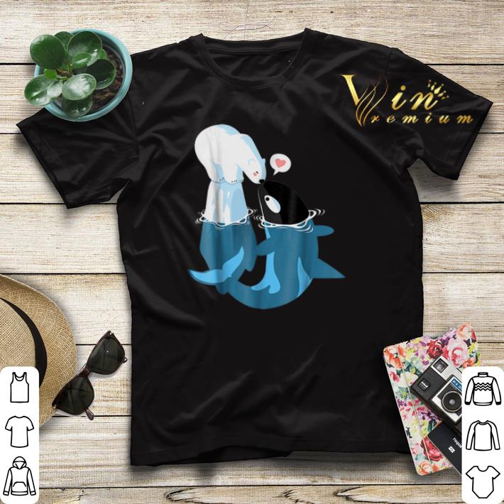 Killer Whale kiss love Polar Bear shirt sweater 4 - Killer Whale kiss love Polar Bear shirt sweater
