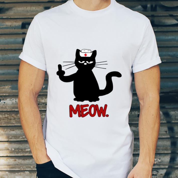 Nice Black Cat Nurse Meow shirt 4 - Nice Black Cat Nurse Meow shirt