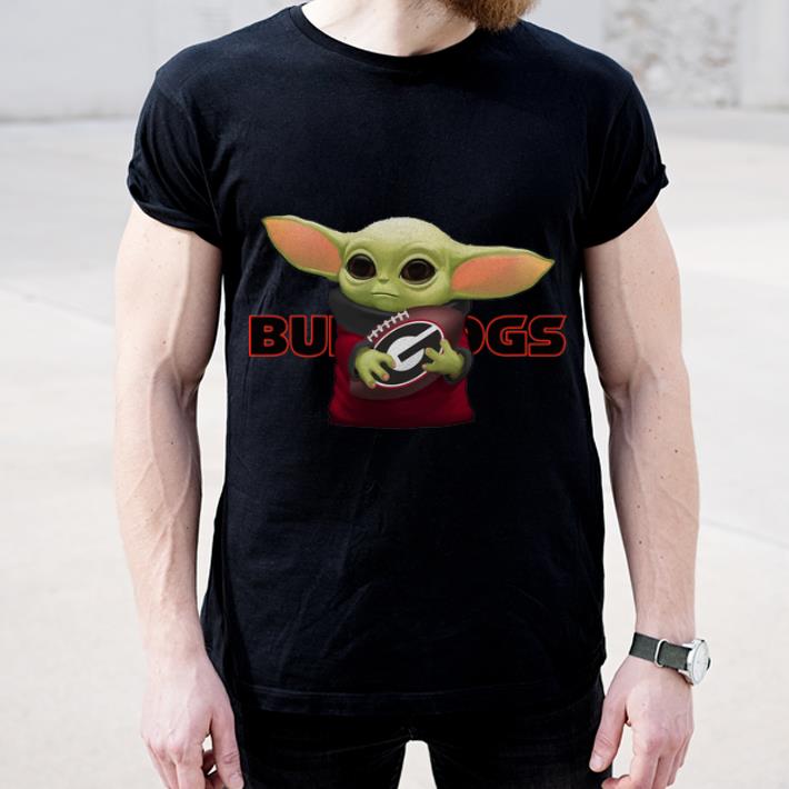 Nice Football Baby Yoda Hug Georgia Bulldogs shirt 4 - Nice Football Baby Yoda Hug Georgia Bulldogs shirt