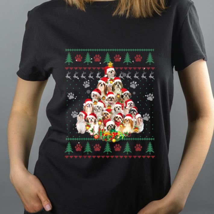 Nice Shih Tzu Christmas Tree Dog Lover Ugly Christmas shirt 4 - Nice Shih Tzu Christmas Tree Dog Lover Ugly Christmas shirt