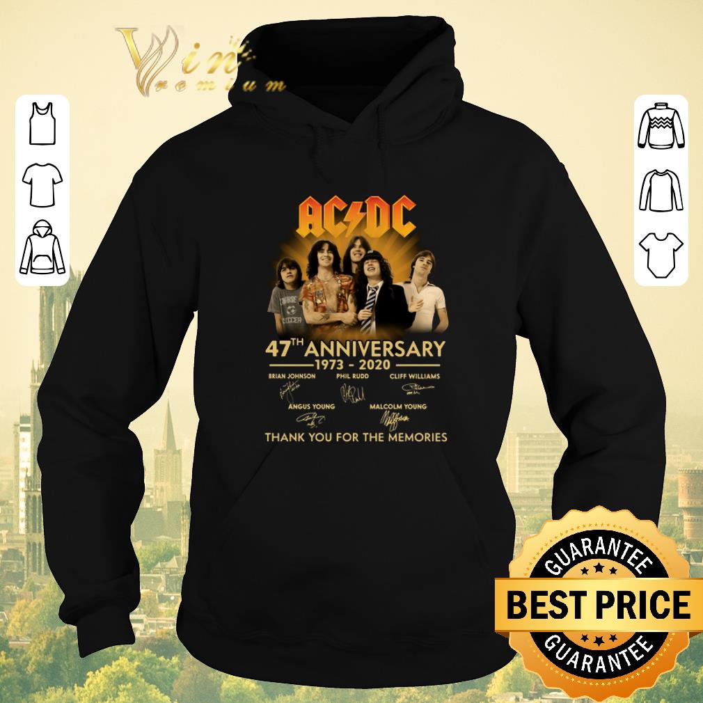 Nice Thank you for the memories ACDC 47th anniversary 1973 2020 sign shirt 4 - Nice Thank you for the memories ACDC 47th anniversary 1973 2020 sign shirt