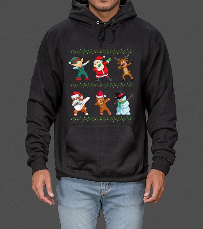Official Funny Dabbing Santa American bulldog And Friends Christmas sweater 4 - Official Funny Dabbing Santa American bulldog And Friends Christmas sweater