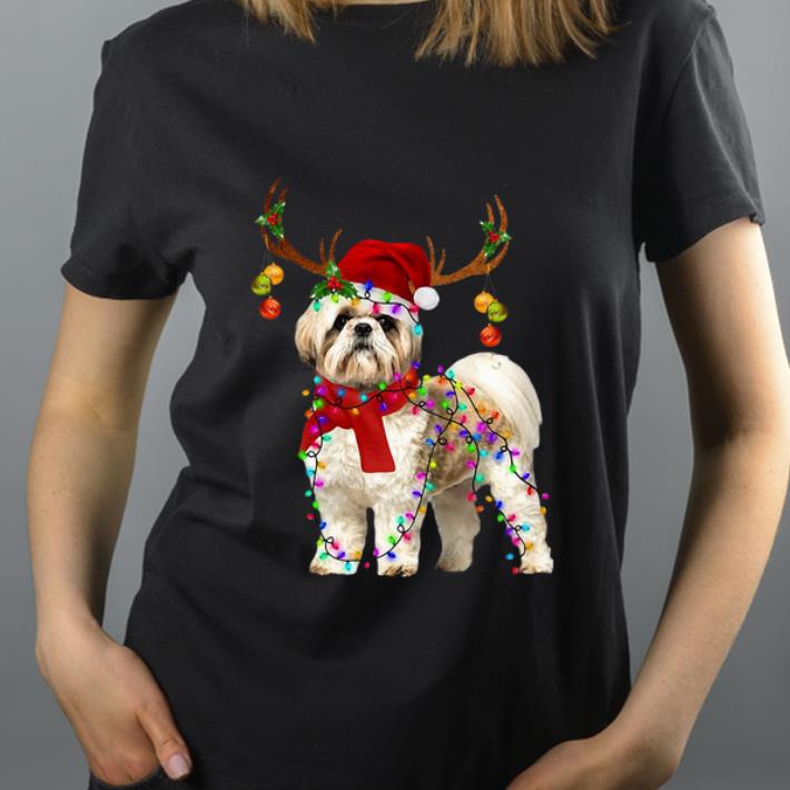 Official Shih Tzu Gorgeous Reindeer Christmas shirt 4 - Official Shih Tzu Gorgeous Reindeer Christmas shirt