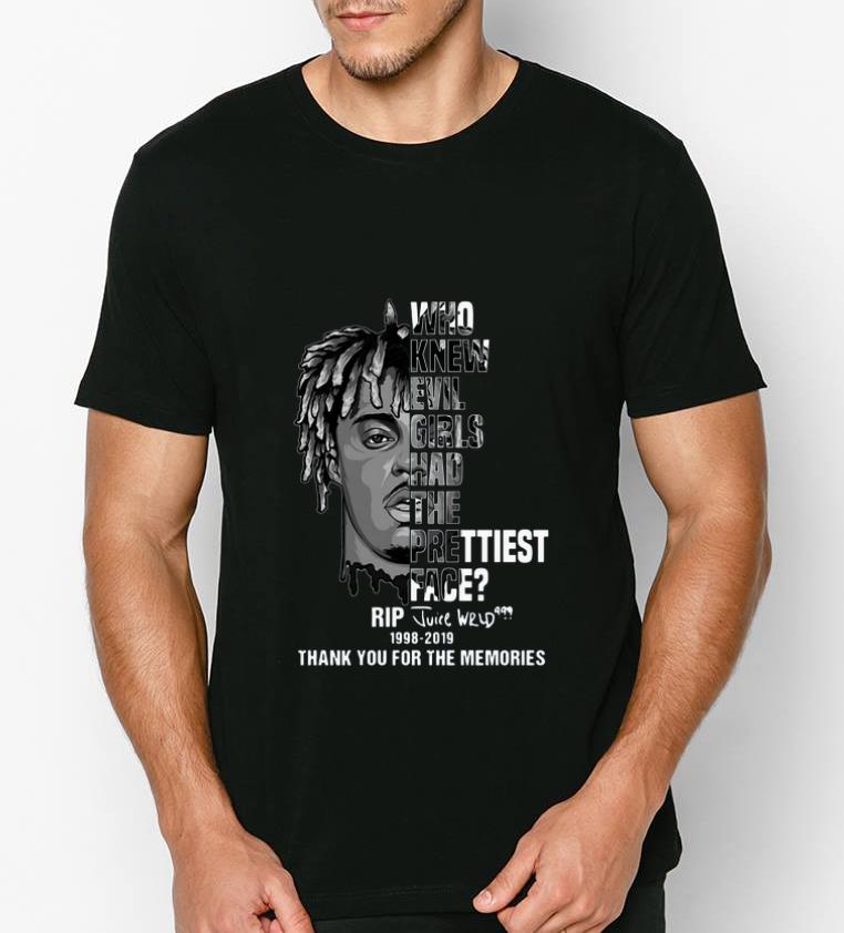 Official Who Knew Evil Had The Prettiest Face Rip Juice Wrld 1998 2019 Thank You For The Memories shirt 4 - Official Who Knew Evil Had The Prettiest Face Rip Juice Wrld 1998-2019 Thank You For The Memories shirt