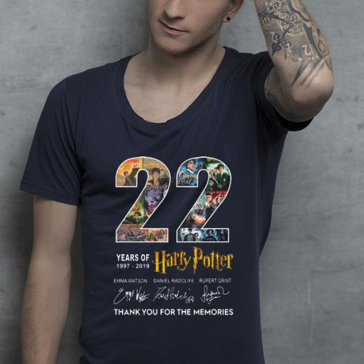 Original 22 Years Of Harry Potter Signatures Thank You For The Memories shirt 4 - Original 22 Years Of Harry Potter Signatures Thank You For The Memories shirt