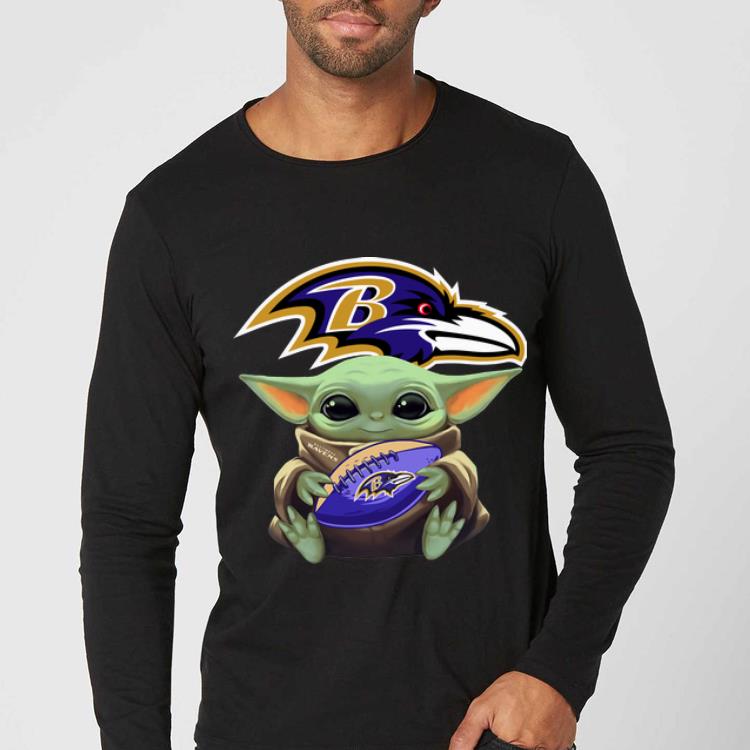 Original Football Star Wars Baby Yoda Hug Baltimore Ravens shirt 4 - Original Football Star Wars Baby Yoda Hug Baltimore Ravens shirt