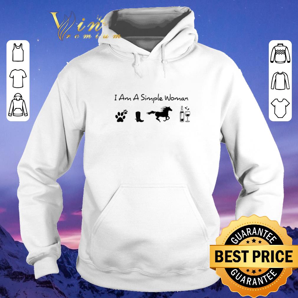 Original I am a simple woman i like dog paw horse wine shirt sweater 4 - Original I am a simple woman i like dog paw horse wine shirt sweater
