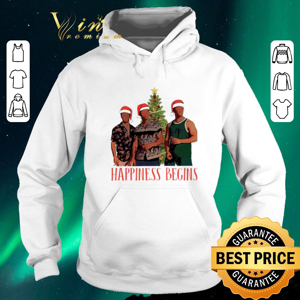 Original Jonas Brother Santa Happiness Begins Christmas shirt sweater 4 - Original Jonas Brother Santa Happiness Begins Christmas shirt sweater