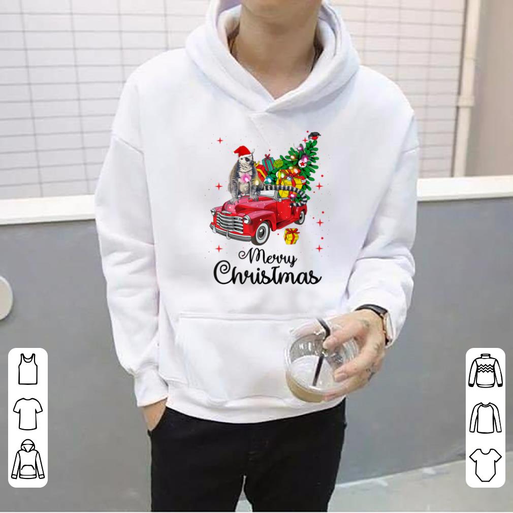 Original Lemur Rides Red Truck Christmas Pajama sweater 4 - Original Lemur Rides Red Truck Christmas Pajama sweater