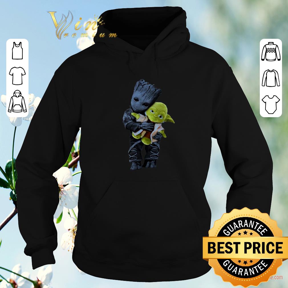 Original Star Wars Baby Groot Hugging Yoda shirt 4 - Original Star Wars Baby Groot Hugging Yoda shirt