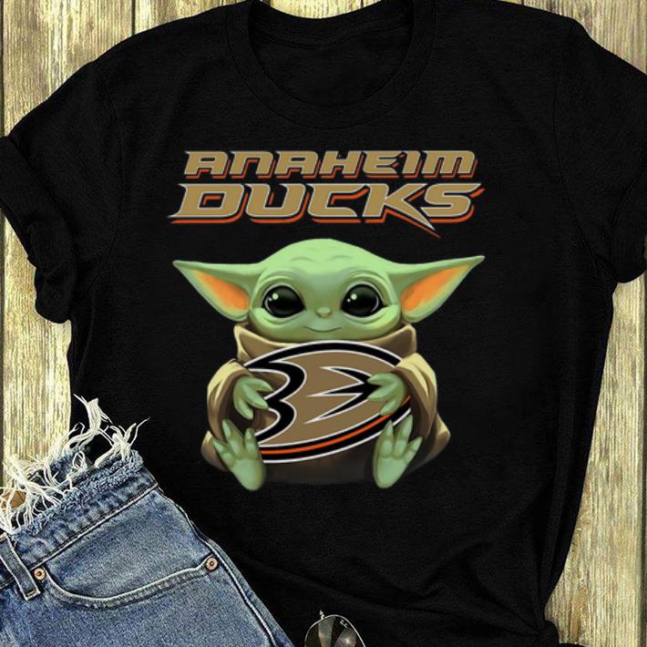 Premium Baby Yoda Hug Anaheim Ducks shirt 4 - Premium Baby Yoda Hug Anaheim Ducks shirt