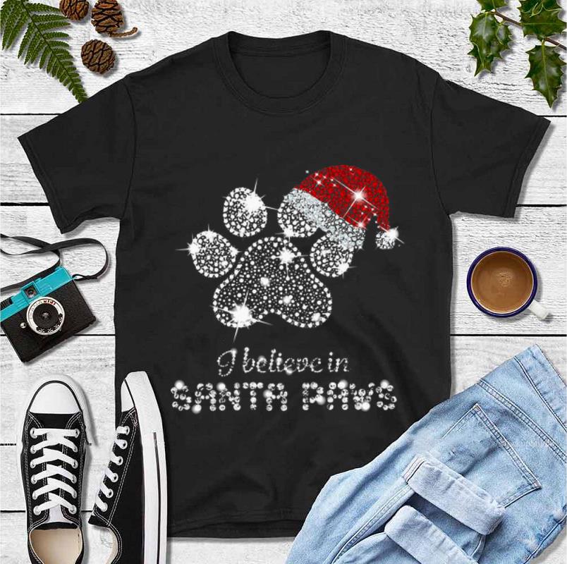 Premium Diamond Christmas I Believe In Santa Paws shirt 4 - Premium Diamond Christmas I Believe In Santa Paws shirt