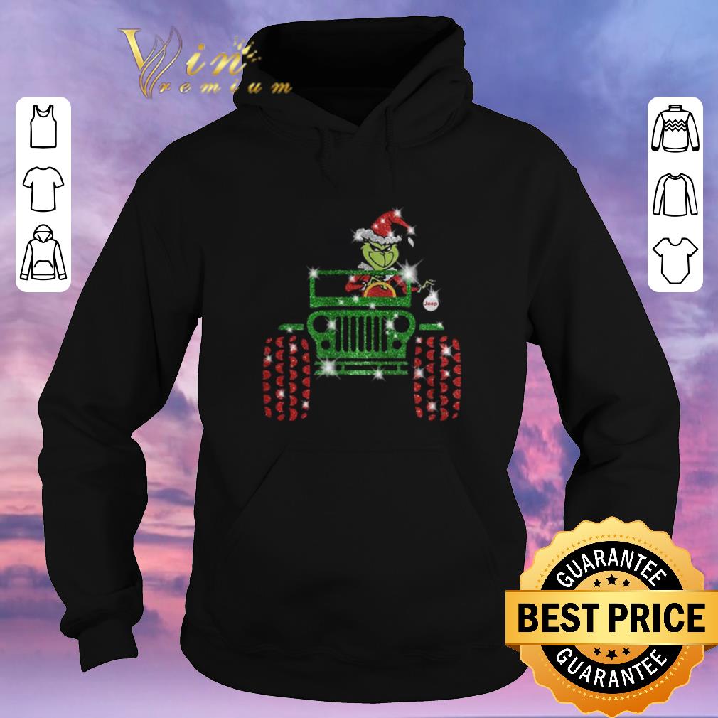 Premium Grinch driving jeep car Christmas shirt 4 - Premium Grinch driving jeep car Christmas shirt