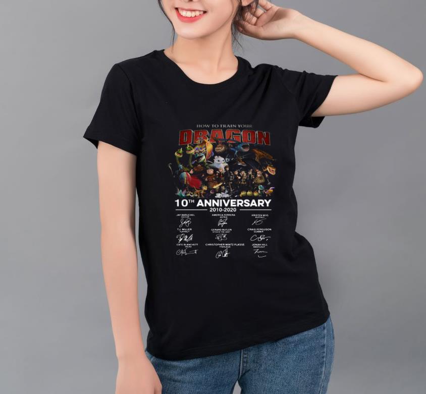 Premium How To Train Your Dragon 10th Anniversary signatures shirt 4 - Premium How To Train Your Dragon 10th Anniversary signatures shirt