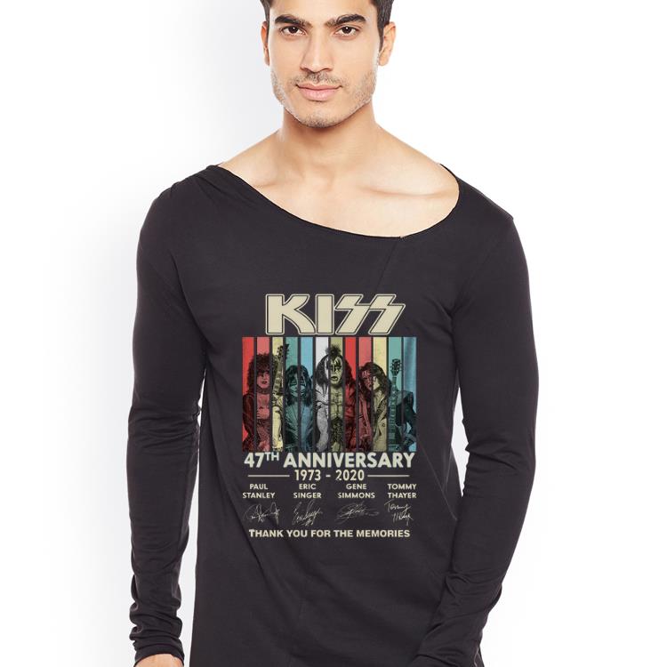 Premium Kiss 47th anniversary thank you for the memories vintage shirt 4 - Premium Kiss 47th anniversary thank you for the memories vintage shirt