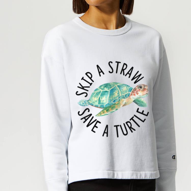 Premium Skip A Straw Save A Turtle Watercolor Sea Turtle shirt 4 - Premium Skip A Straw Save A Turtle Watercolor Sea Turtle shirt