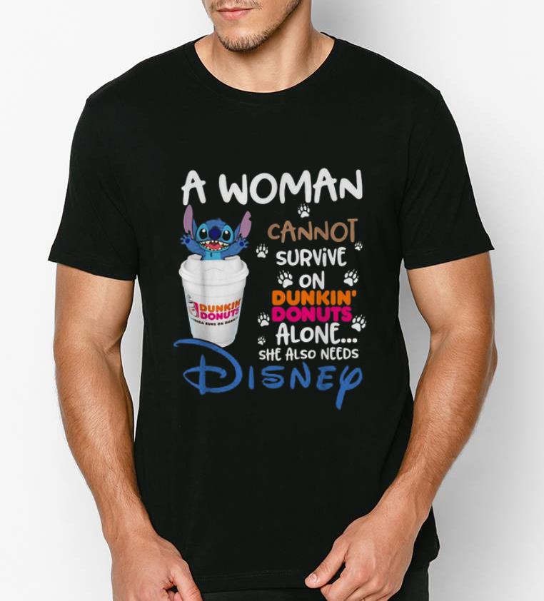 Premium Stitch a woman cannot survive on Dunkin Donuts alone she also need Disney shirt 4 - Premium Stitch a woman cannot survive on Dunkin’ Donuts alone she also need Disney shirt