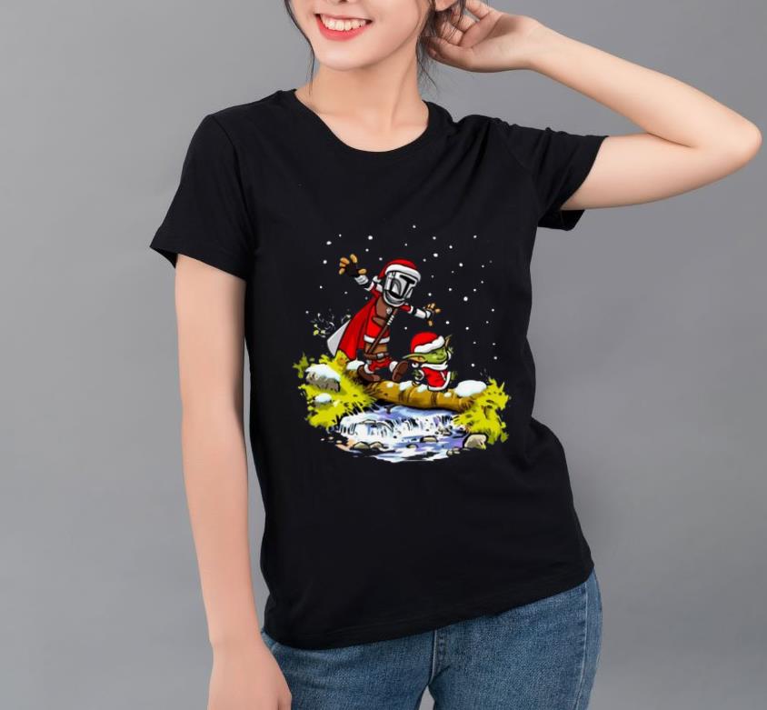 Pretty Baby Yoda Walking Under The Snow Christmas shirt 4 - Pretty Baby Yoda Walking Under The Snow Christmas shirt