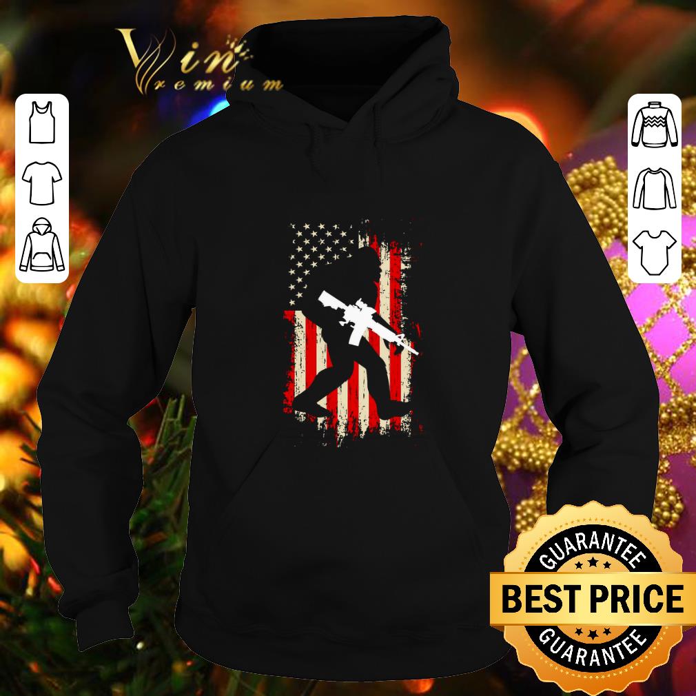 Pretty Bigfoot Gun with American Flag USA shirt 4 - Pretty Bigfoot Gun with American Flag USA shirt