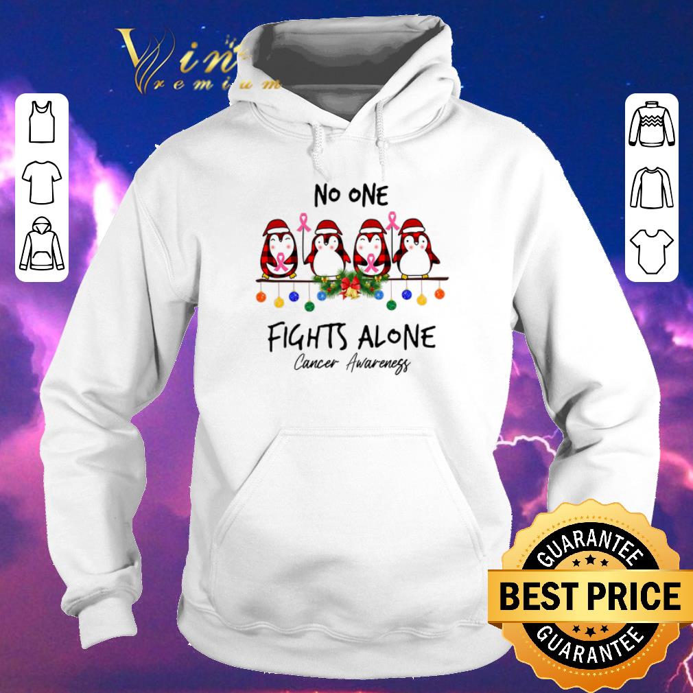 Pretty Cancer Awareness Penguin No One Fights Alone shirt Pretty Cancer Awareness Penguin No One Fights Alone shirt 4 - Pretty Cancer Awareness Penguin No One Fights Alone shirt