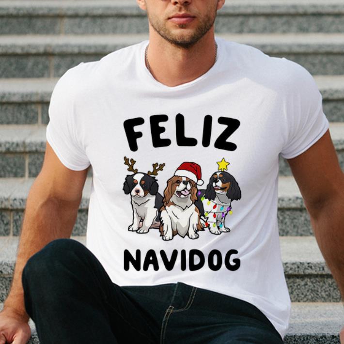 Pretty Cavalier King Charles Spaniel Feliz Navidog Christmas shirt 4 - Pretty Cavalier King Charles Spaniel Feliz Navidog Christmas shirt