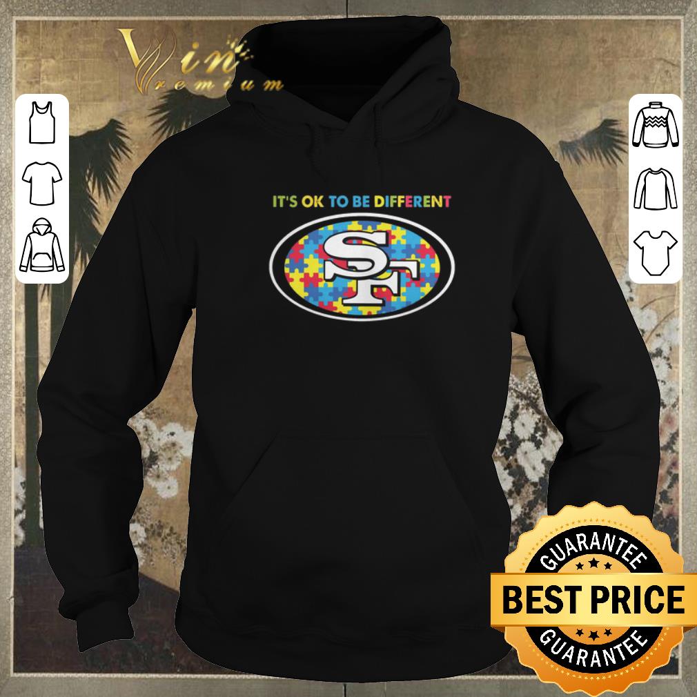 Pretty It s ok to be different San Francisco 49ers Autism Awareness shirt sweater 4 - Pretty It's ok to be different San Francisco 49ers Autism Awareness shirt sweater
