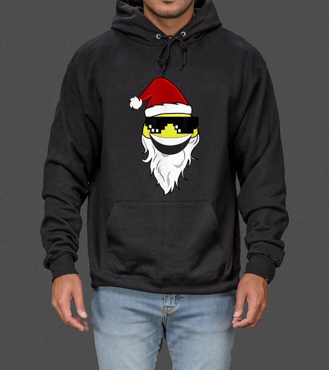Pretty Santa Claus Emojis with Hat Beard and Sunglasses Christmas sweater 4 - Pretty Santa Claus Emojis with Hat, Beard and Sunglasses Christmas sweater